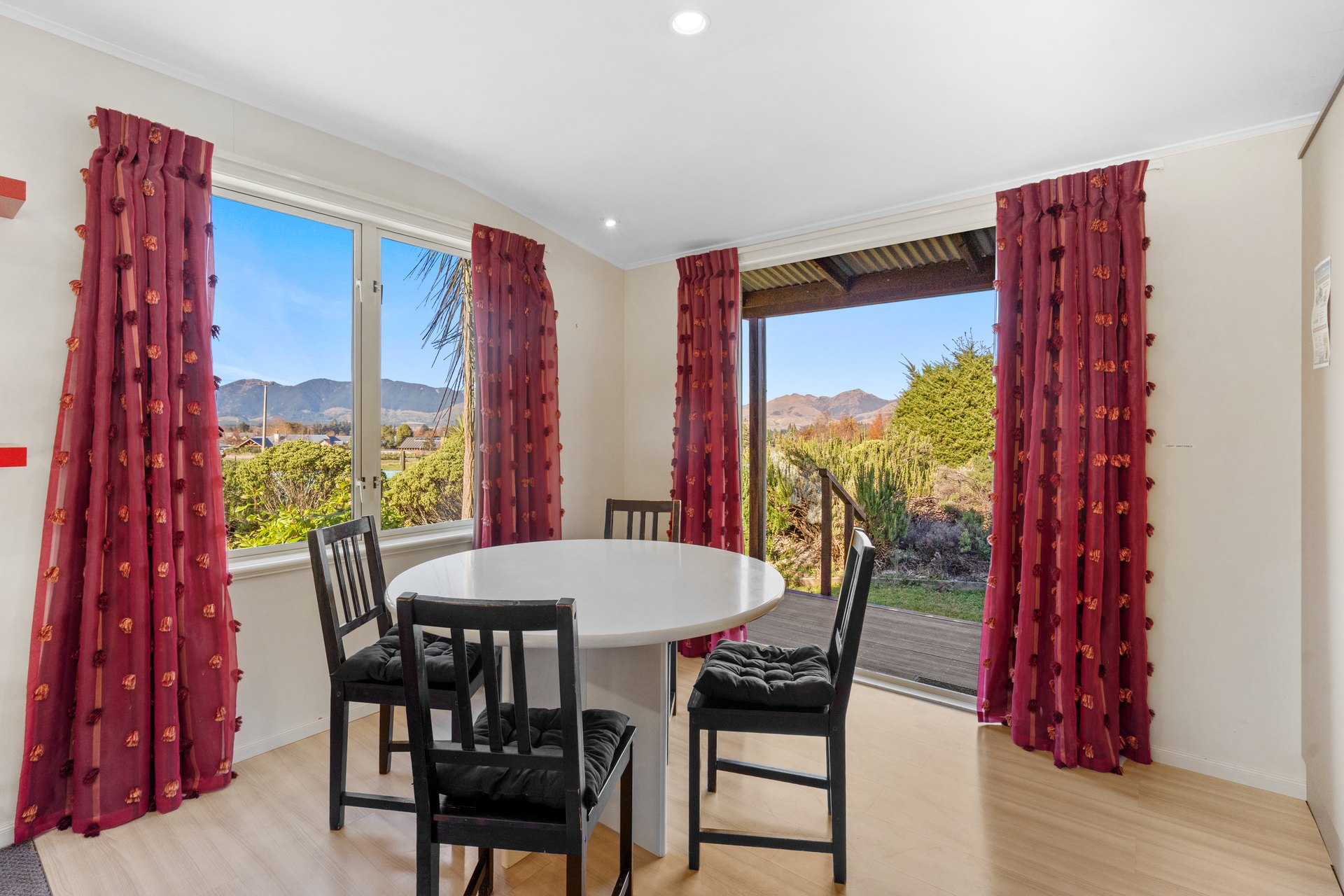Three Bedroom Villa dining area with mountain views