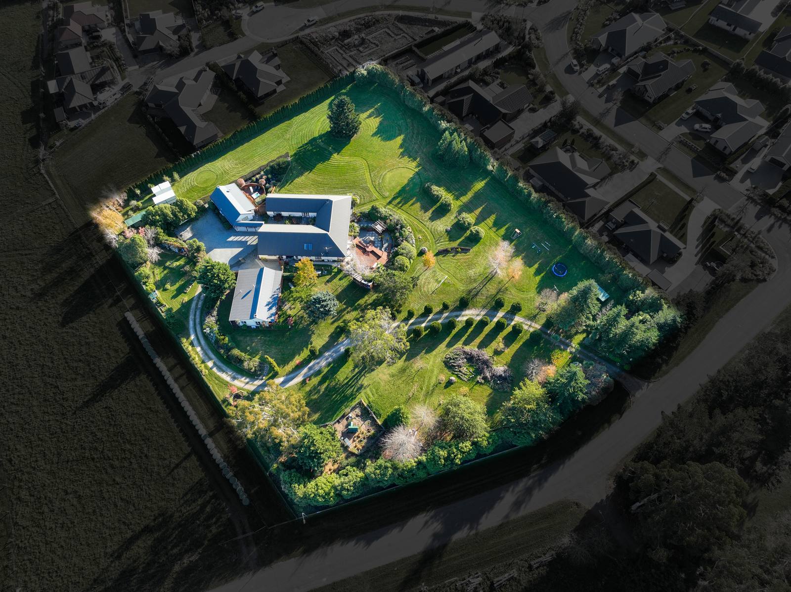 Vibrant Living property aerial birds-eye view
