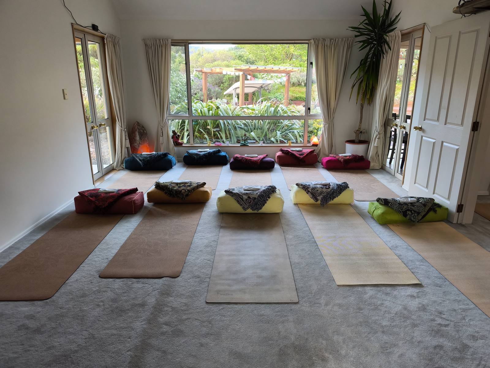 Yoga room at Vibrant Living Hanmer Springs